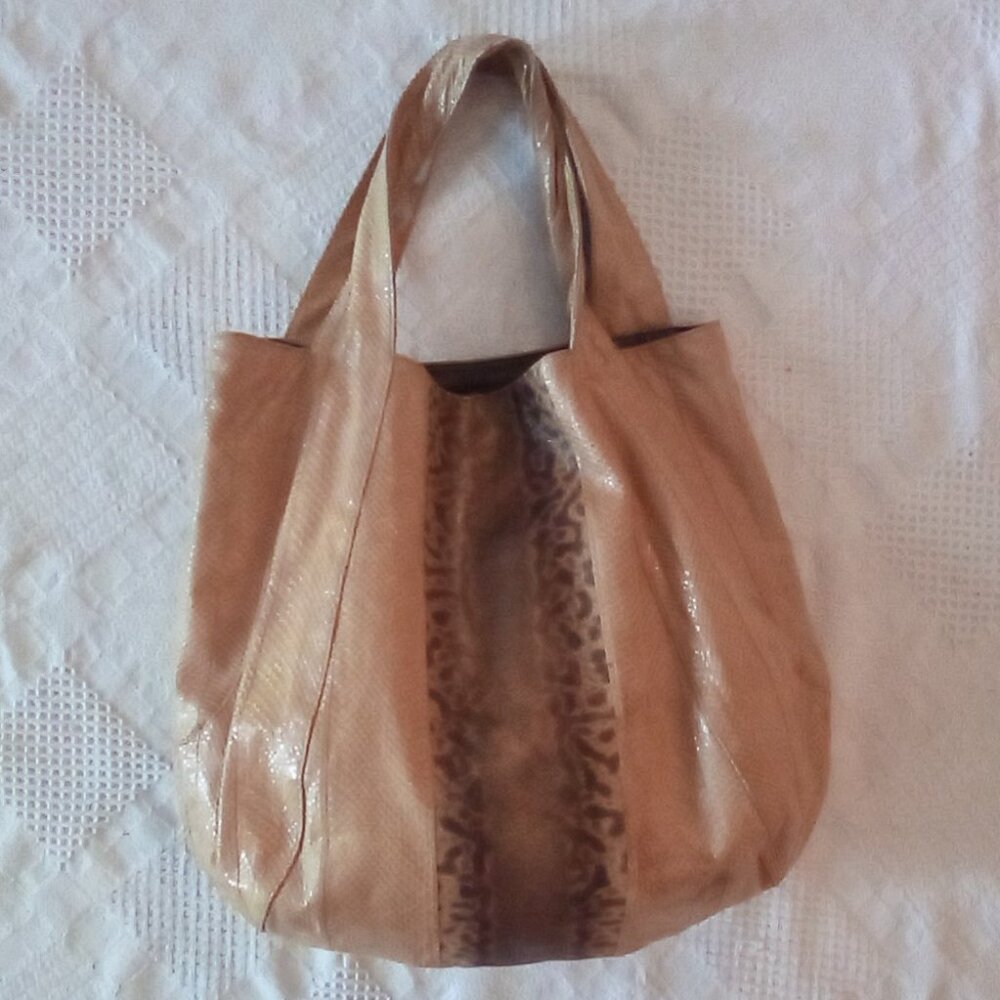 Beirn Jenna Genuine Water Snake  Snakeskin  Hobo Bag  Used